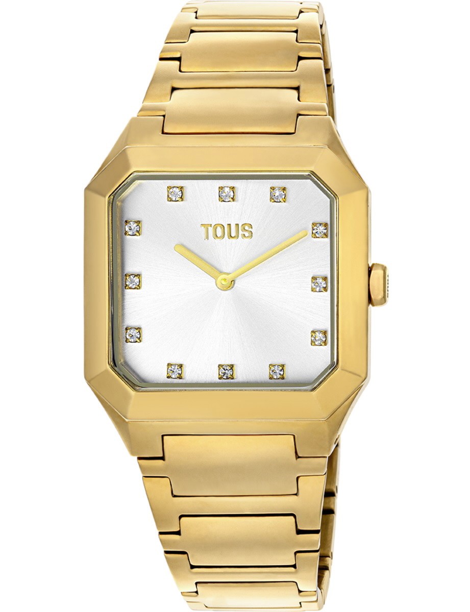 Reloj fashion cuadrado dorado